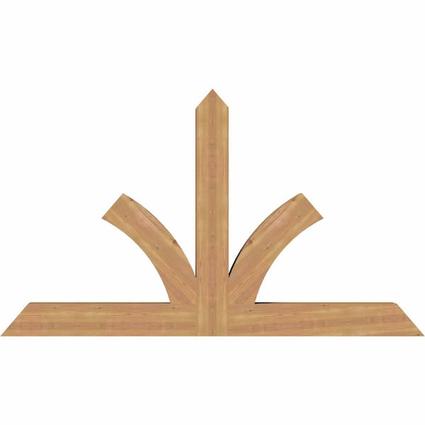 Ekena Millwork Richland Timber Gable Bracket, Western Red Cedar, 72"W x 42"H x 5 1/2"D x 5 1/2"F, 14/12 Pitch GBW072X42X0606RIC00SWR - main